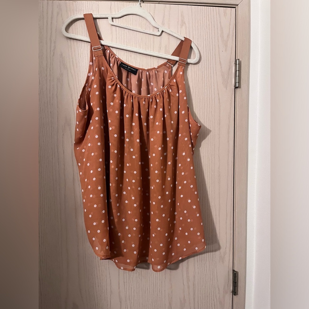 Lane Bryant Orange Polka Dot Camisole